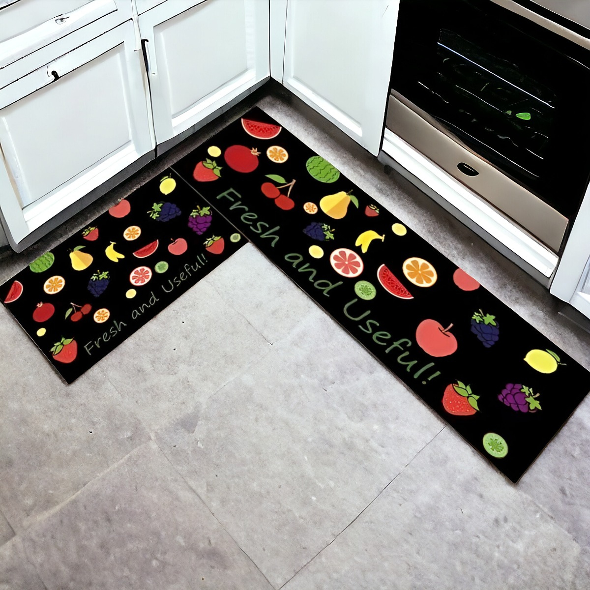 ALFOMBRA CONTEMPORÁNEA MODERNA COCINA PISO ENTRADA ANTIDESLIZANTE 2 PIEZAS JHN 60 X 40 CM - 8