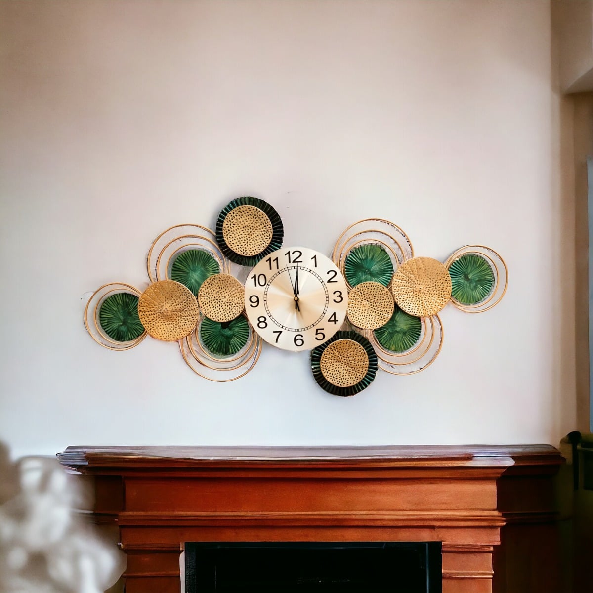 RELOJ PARED MODERNO SILENCIOSO DECORATIVO GRANDE JHN - 4