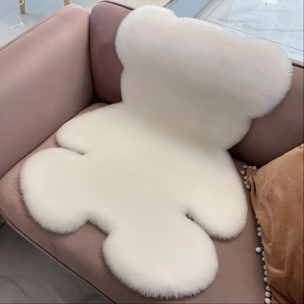 ALFOMBRA CONTEMPORÁNEA MODERNA OSO BLANCO SUAVE ENTRADA DORMITORIO DECORACION JHN 60 X 90 CM - 4