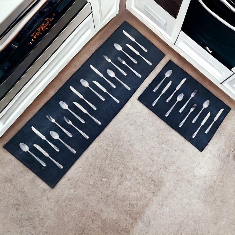 ALFOMBRA CONTEMPORÁNEA MODERNA COCINA 2 PIEZAS ANTIDESLIZANTE ENTRADA BAÑO JHN 60 X 40 CM - 4