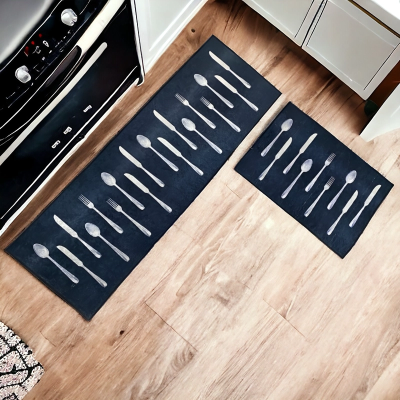 ALFOMBRA CONTEMPORÁNEA MODERNA COCINA 2 PIEZAS ANTIDESLIZANTE ENTRADA BAÑO JHN 60 X 40 CM - 5