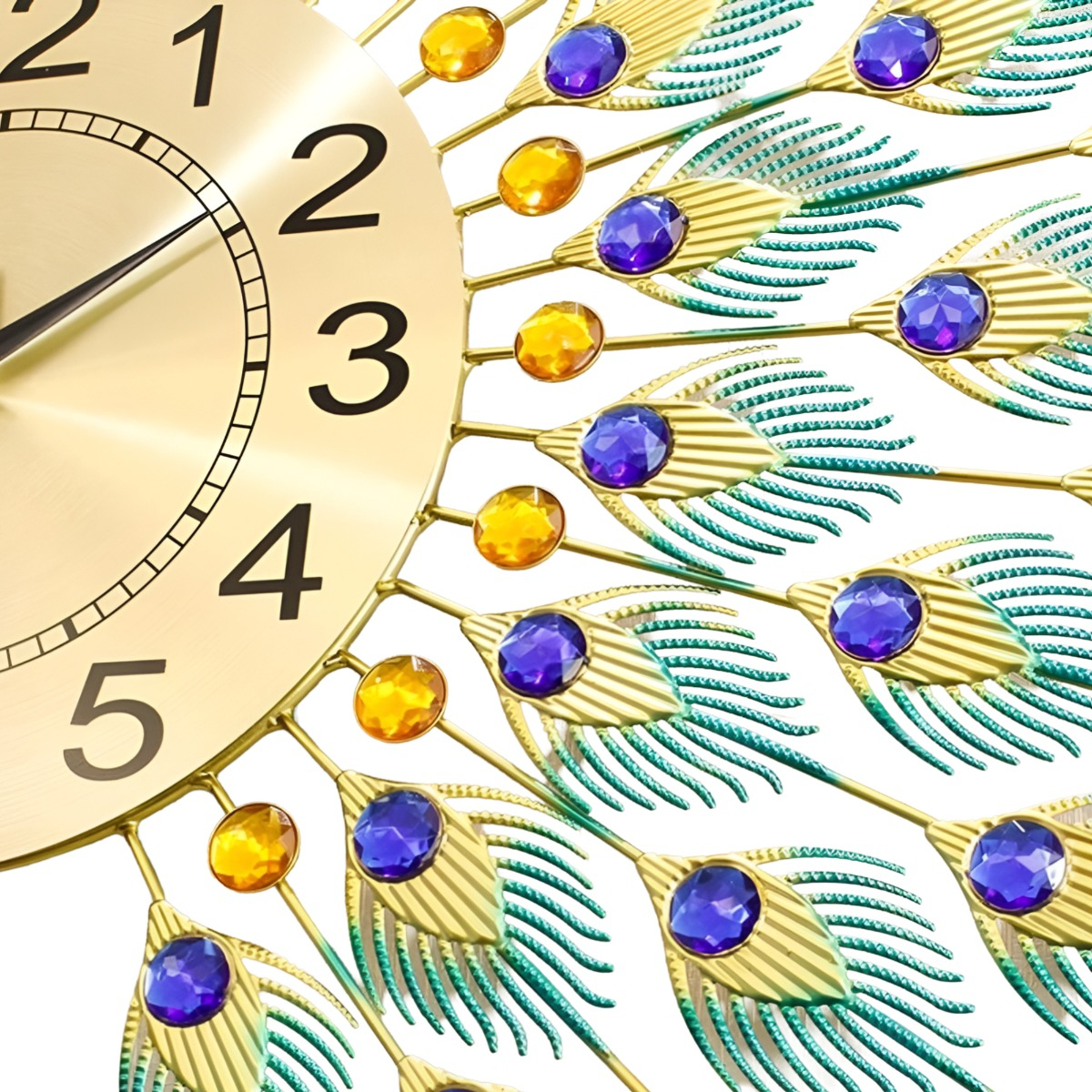 RELOJ PARED PAVO REAL GRANDE DECORATIVO CREATIVO JHN - 3