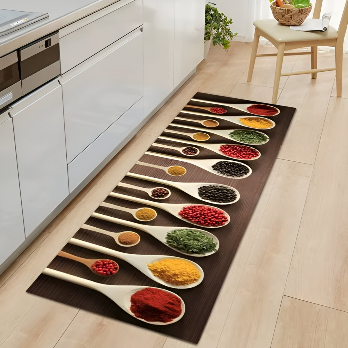ALFOMBRA CONTEMPORÁNEA MODERNA COCINA 2 PIEZAS DECORATIVA ANTIDESLIZANTE JHN 60 X 40 CM - 2
