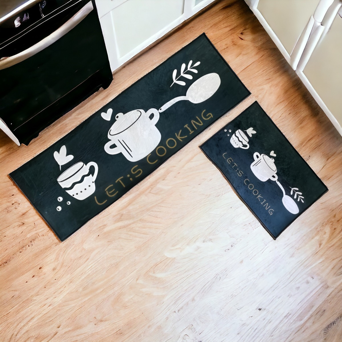 ALFOMBRA CONTEMPORÁNEA MODERNA COCINA ANTIDESLIZANTE 2 PIEZAS DECORATIVA PISO JHN 60 X 40 CM - 6