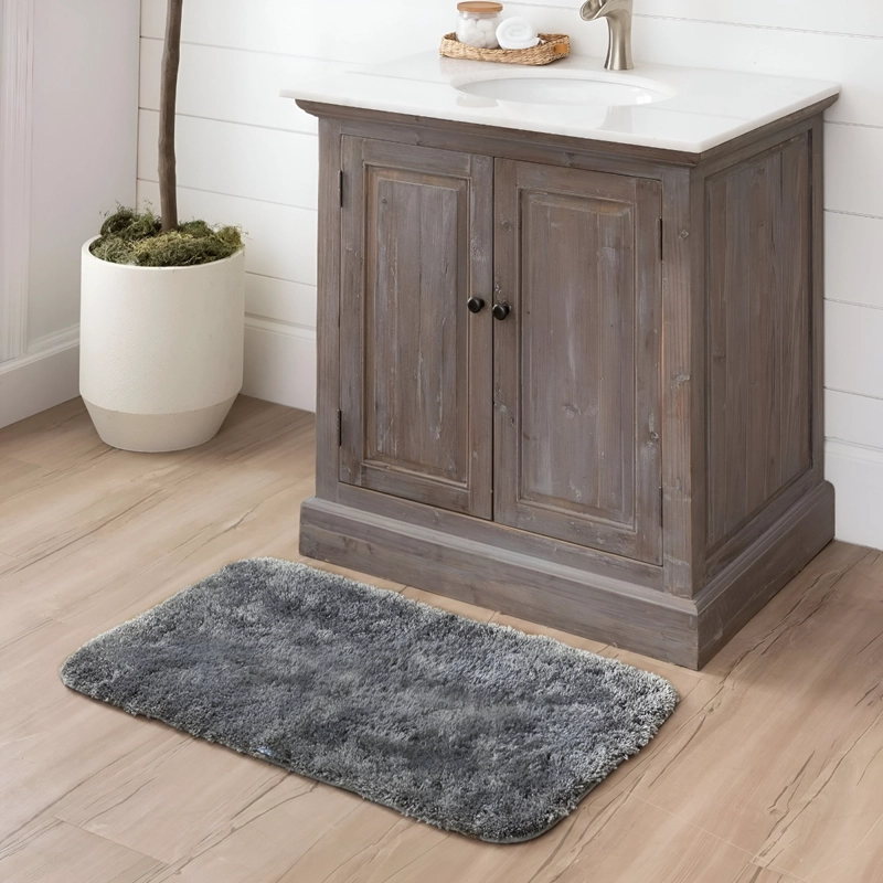 SET DE 5 ALFOMBRA BAÑO MODERNA ANTIDESLIZANTE PELO SUAVE JHN - 4