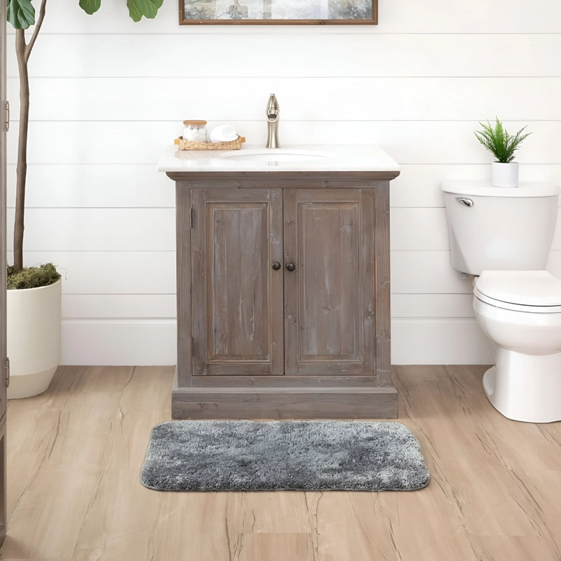 SET DE 5 ALFOMBRA BAÑO MODERNA ANTIDESLIZANTE PELO SUAVE JHN - 7