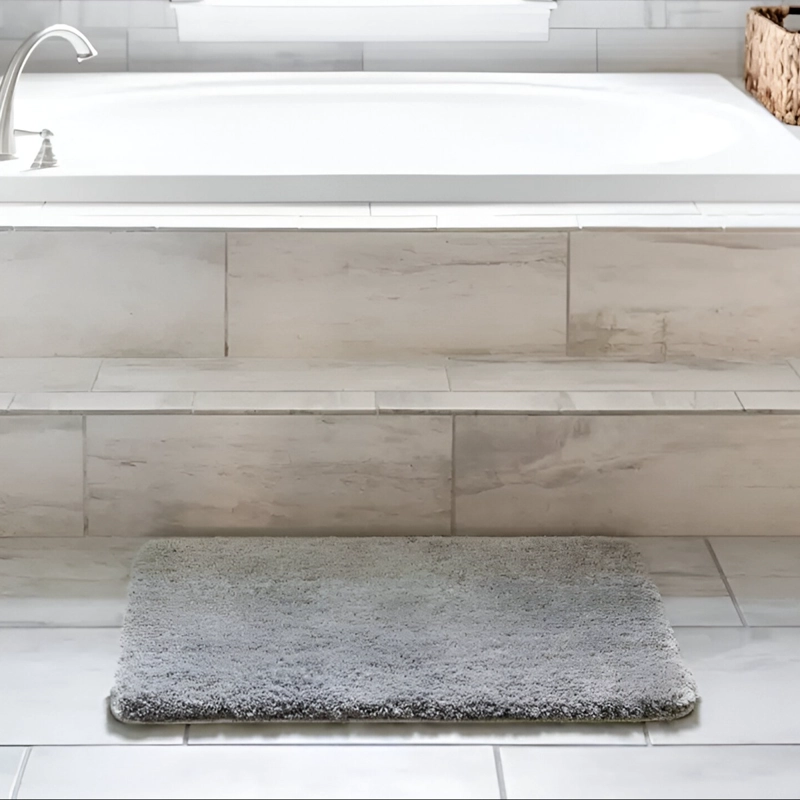 SET DE 5 ALFOMBRA BAÑO MODERNA ANTIDESLIZANTE PELO SUAVE JHN - 8