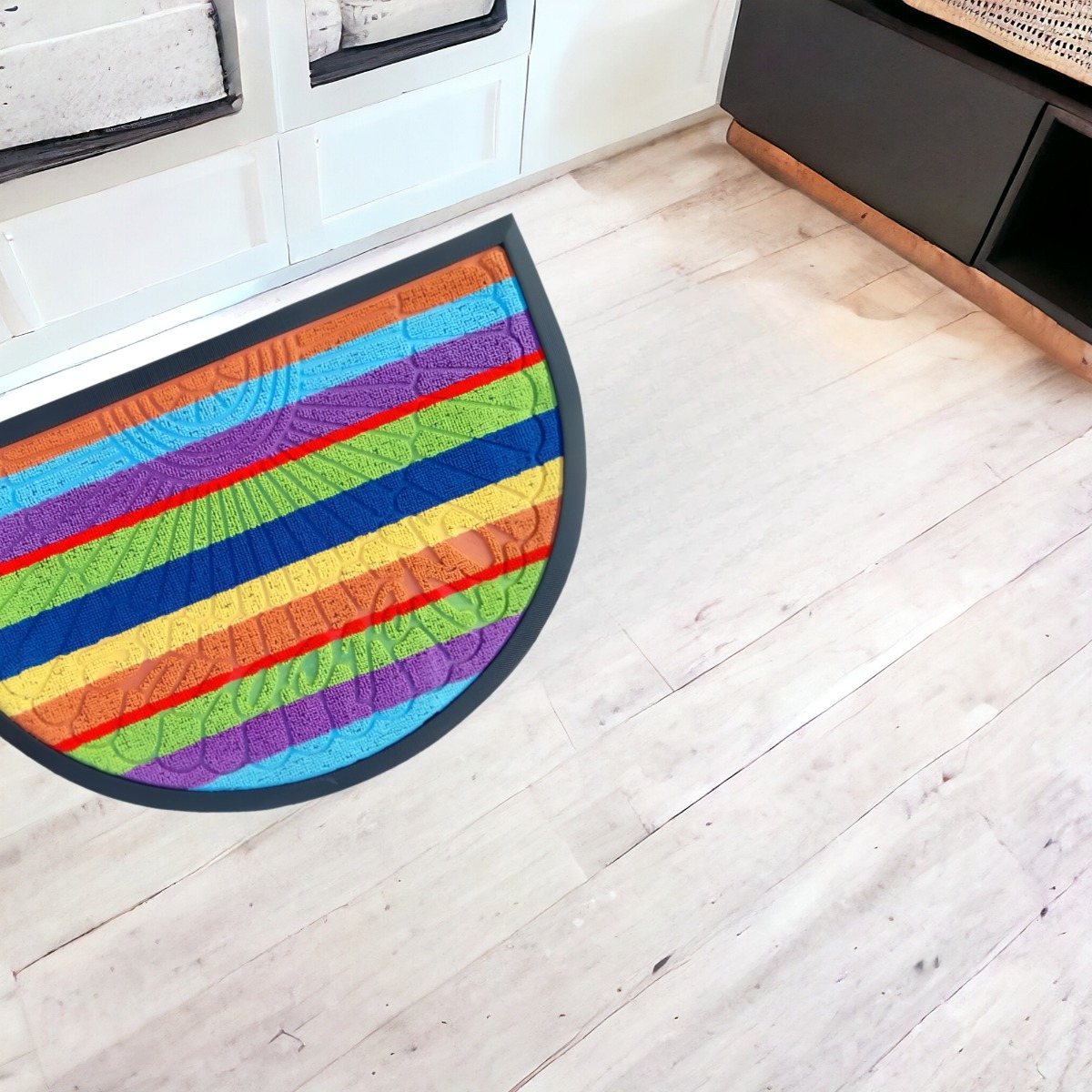 SET DE 4 ALFOMBRA ARCOIRIS HOGAR ENTRADA ANTIDESLIZANTE JHN - 5