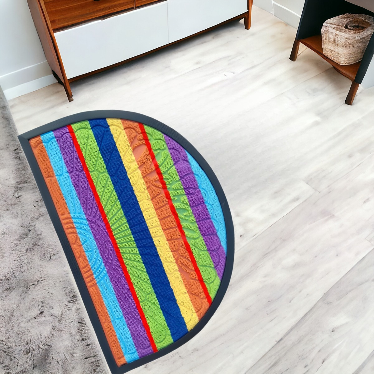 SET DE 4 ALFOMBRA ARCOIRIS HOGAR ENTRADA ANTIDESLIZANTE JHN - 8