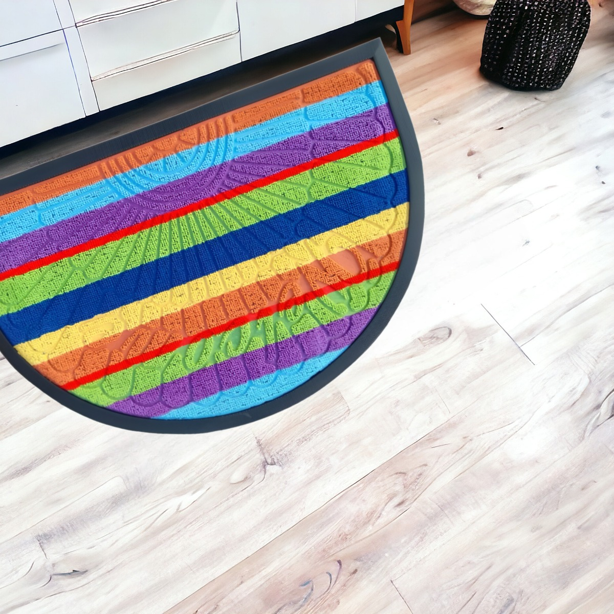 SET DE 4 ALFOMBRA ARCOIRIS HOGAR ENTRADA ANTIDESLIZANTE JHN - 9