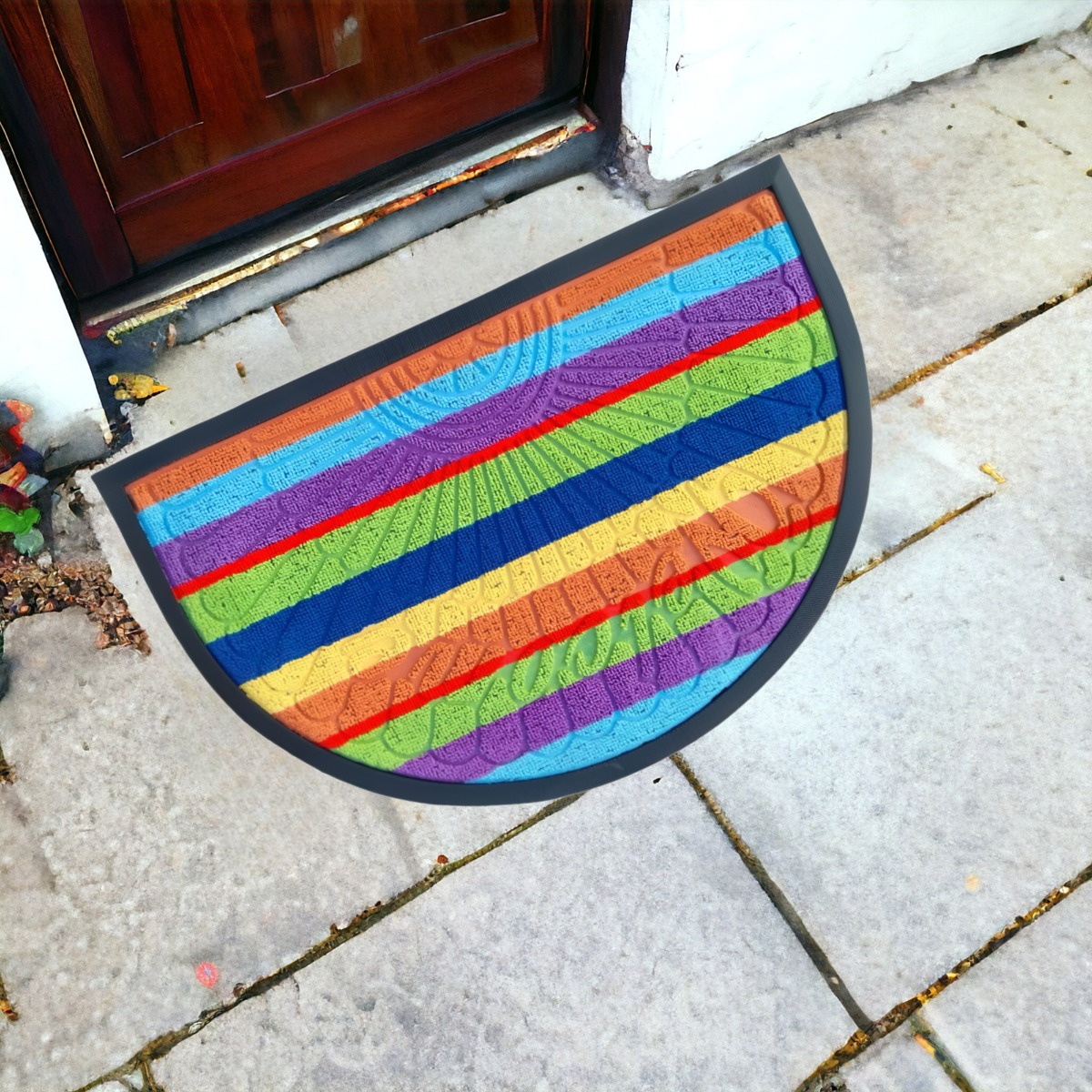 SET DE 4 ALFOMBRA ARCOIRIS HOGAR ENTRADA ANTIDESLIZANTE JHN - 10