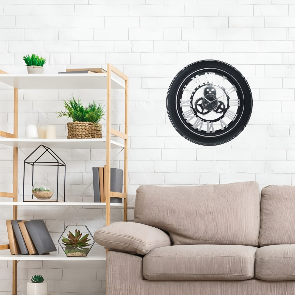 RELOJ PARED GRANDE CAMPESTRE VINTAGE 3D JHN - 7