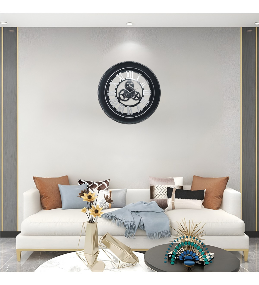 RELOJ PARED GRANDE CAMPESTRE VINTAGE 3D JHN - 10