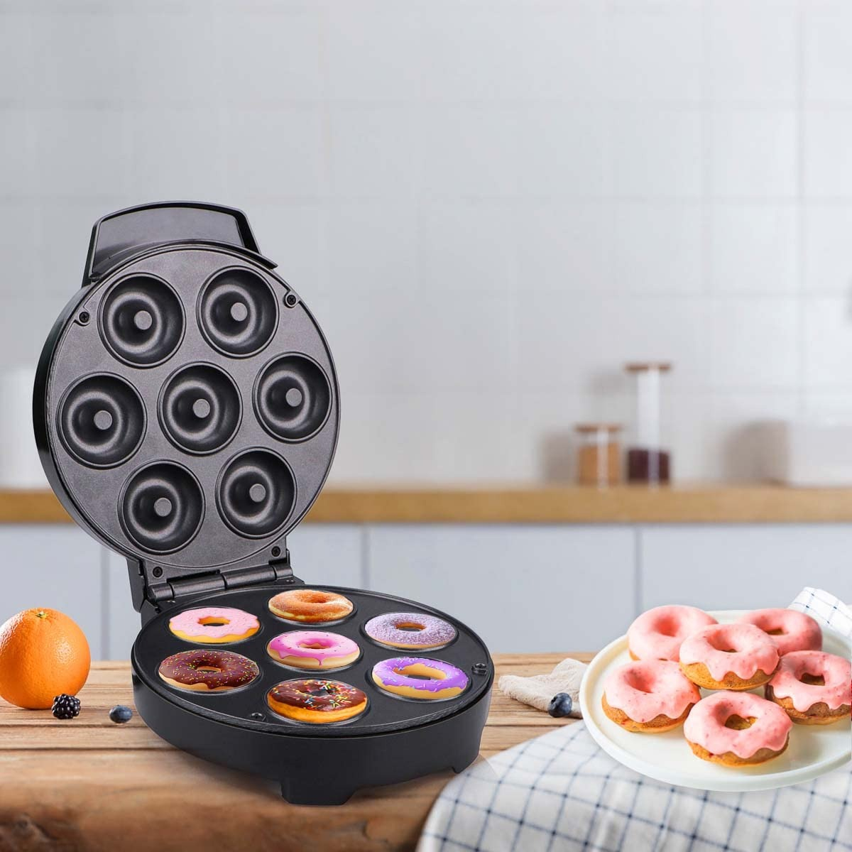 MINI MAQUINA DONUTS ANTIADHERENTE 1000W COCINA HORNEA LAU - 4