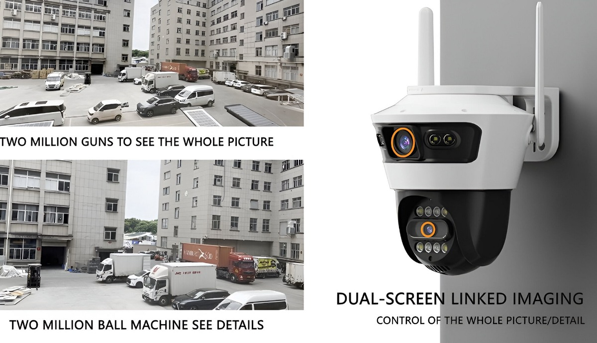 CAMARA SEGURIDAD EXTERIOR DOBLE LENTE INFRARROJOS LAU - 5