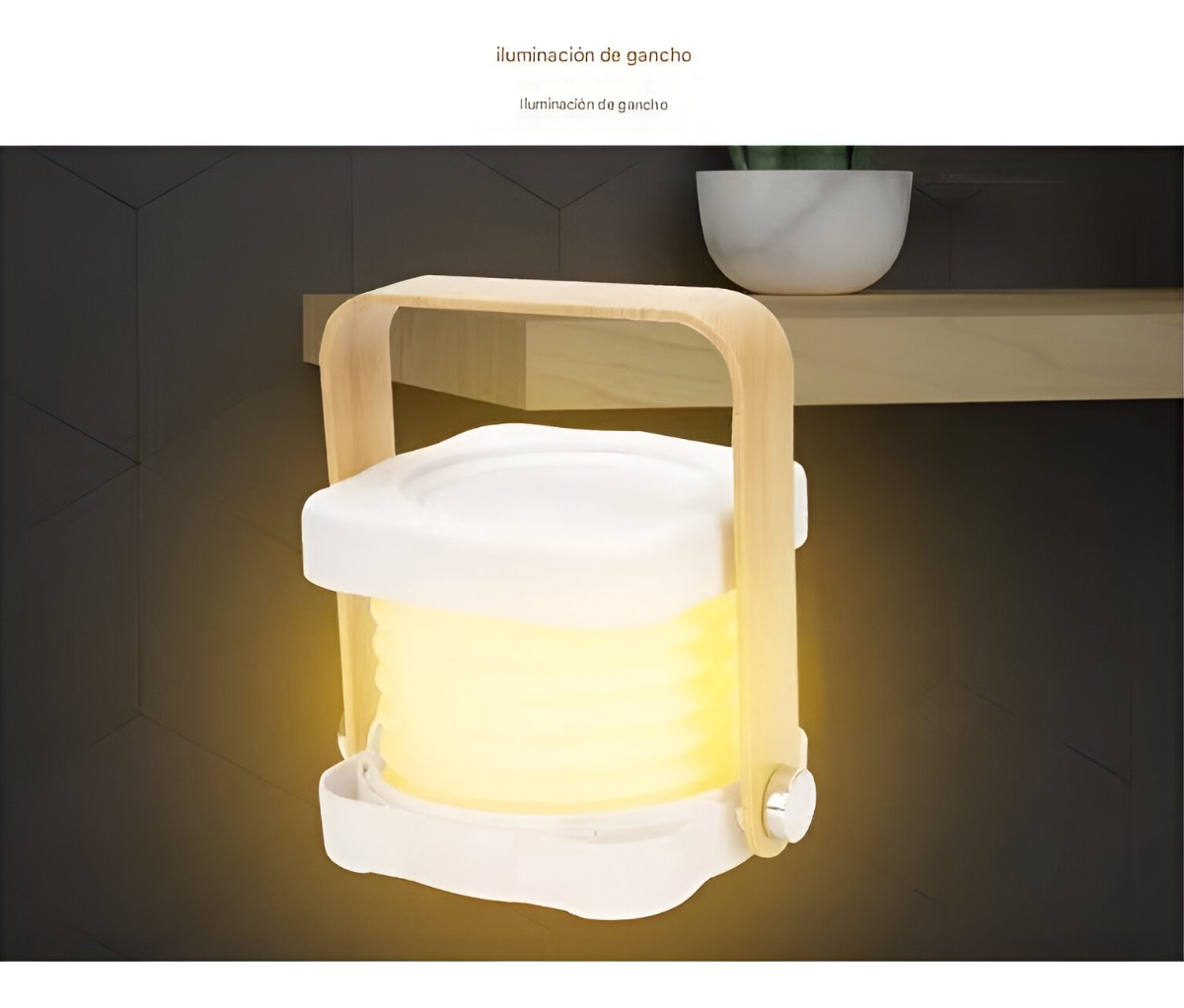 LAMPARA CAMPING PLEGABLE LED MODERNA PORTATIL AIRE LIBRE LAU - 3