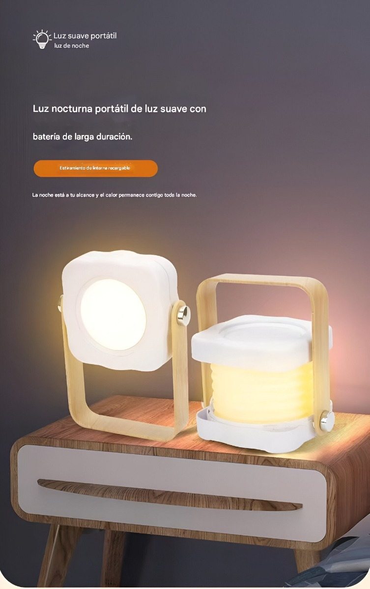 LAMPARA CAMPING PLEGABLE LED MODERNA PORTATIL AIRE LIBRE LAU - 6