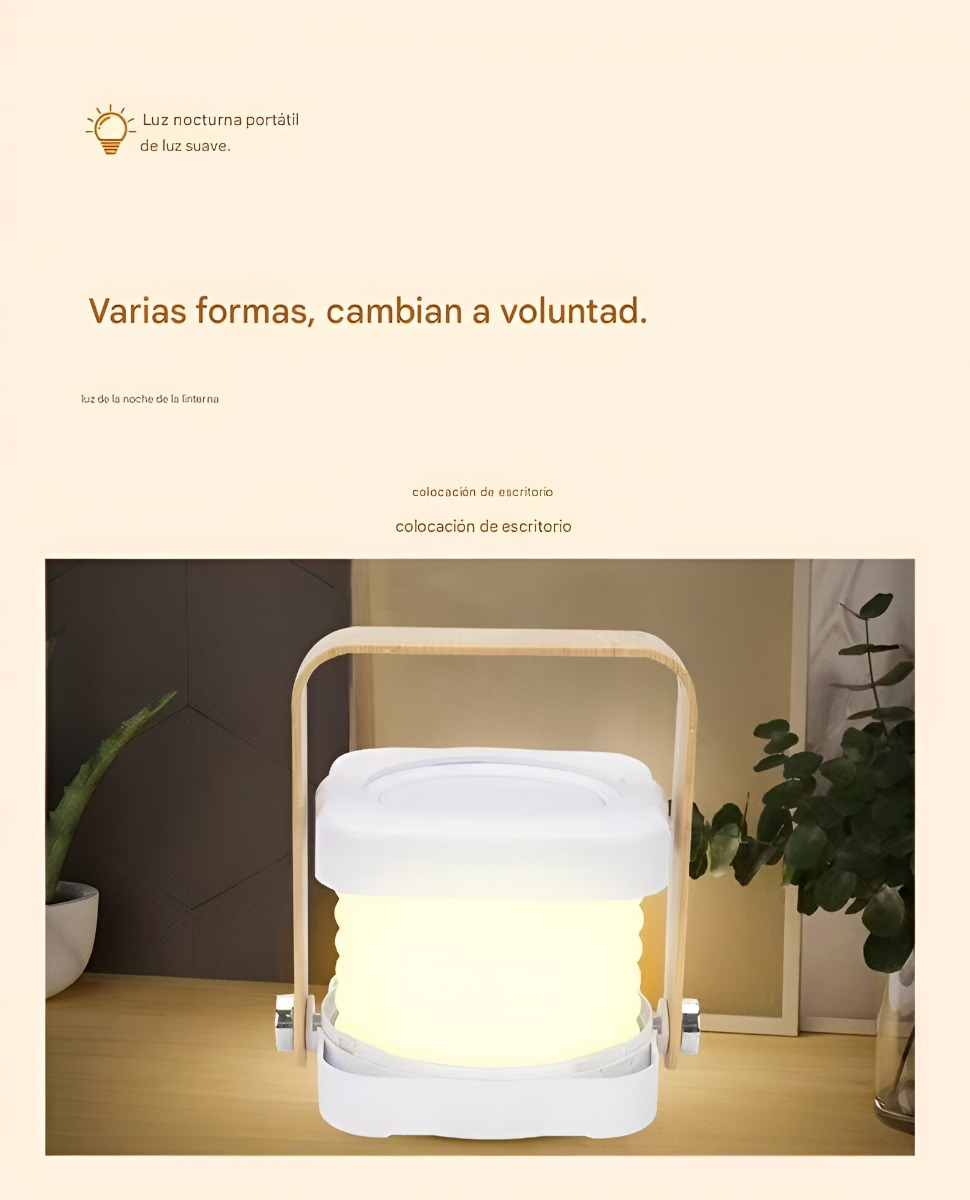 LAMPARA CAMPING PLEGABLE LED MODERNA PORTATIL AIRE LIBRE LAU - 8
