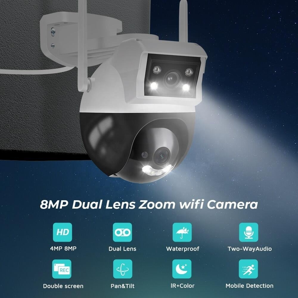 CAMARA SEGURIDAD FIVEONE DOBLE LENTE WIFI HOGAR INTERIOR LAU - 6