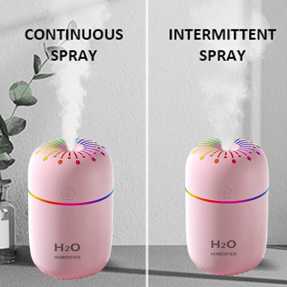 SET 2 HUMIDIFICADORES MINI AEROSOL PORTATIL RECARGABLE LAU - 9