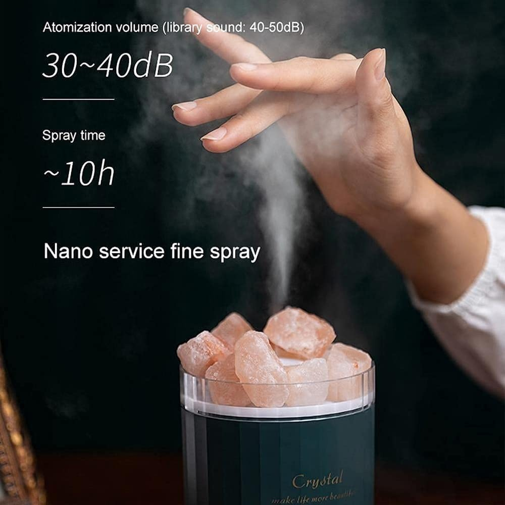 HUMIDIFICADOR SAL HIMALAYA LUCES PORTATIL HOGAR OFICINA LAU - 8