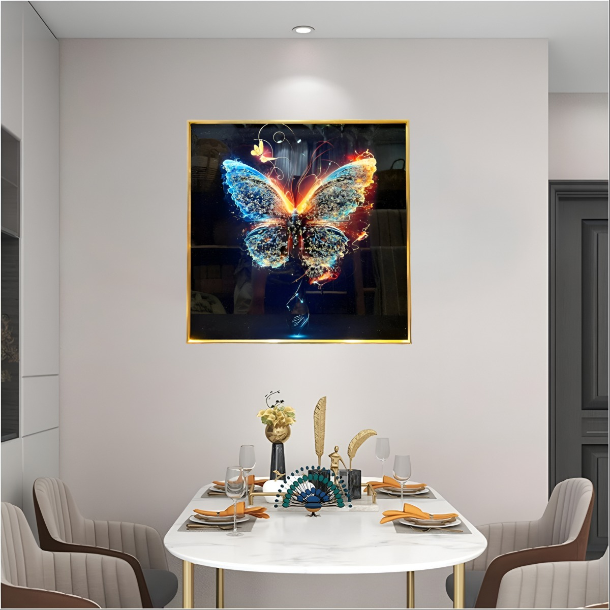 DECORACIÓN PARED MODERNO ARTE MARIPOSA PINTURA ABSTRACTA JHN - 4