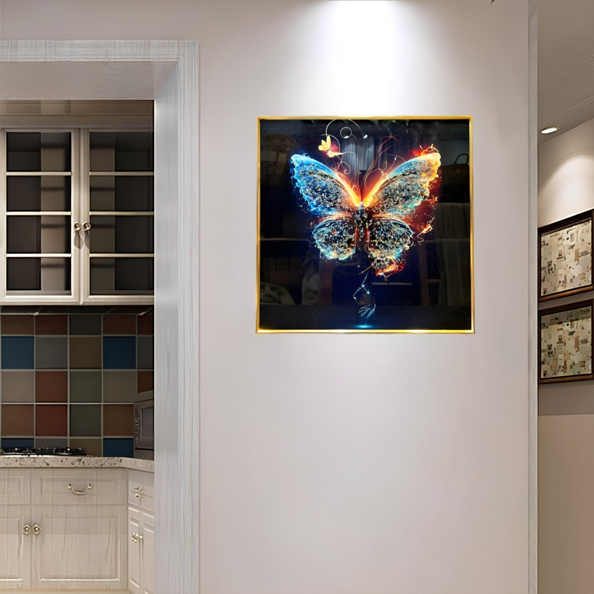 DECORACIÓN PARED MODERNO ARTE MARIPOSA PINTURA ABSTRACTA JHN - 6