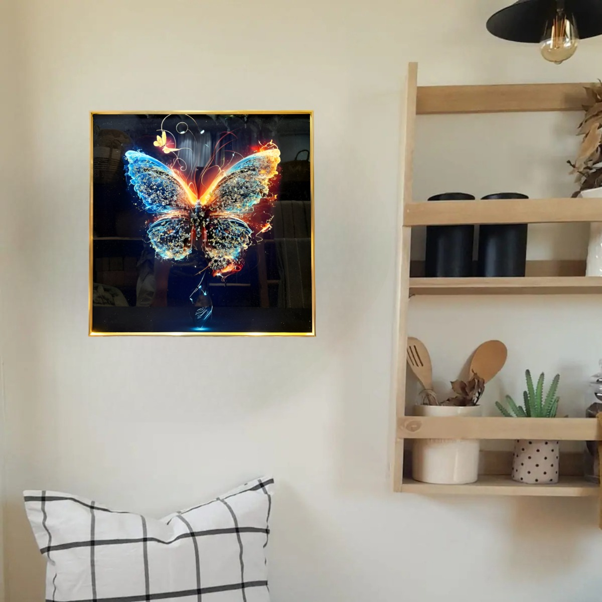 DECORACIÓN PARED MODERNO ARTE MARIPOSA PINTURA ABSTRACTA JHN - 7