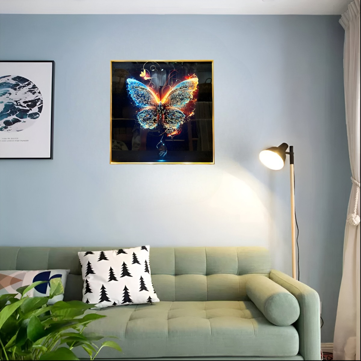 DECORACIÓN PARED MODERNO ARTE MARIPOSA PINTURA ABSTRACTA JHN - 8