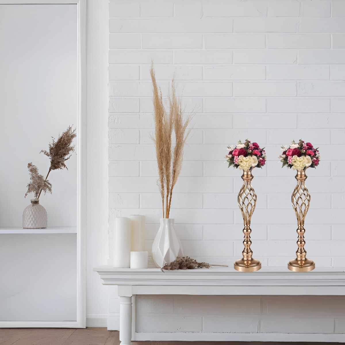 PORTAVELAS CENTRO MESA CANDELABRO DECORACIÓN 49CM JHN - 8