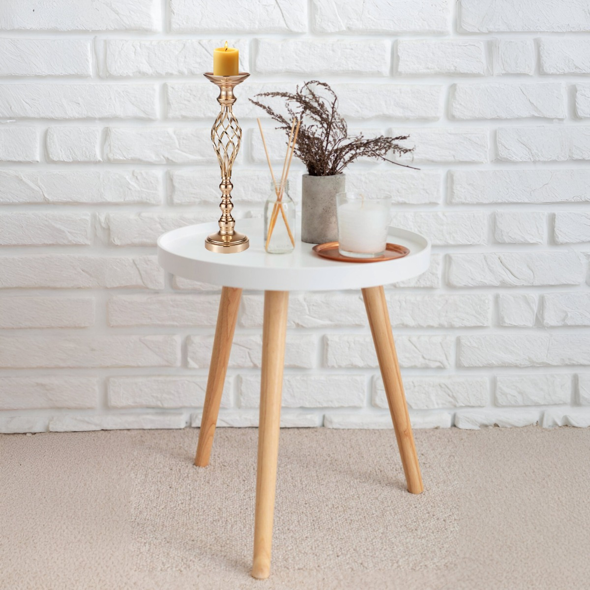 PORTAVELAS CENTRO MESA CANDELABRO DECORACIÓN 49CM JHN - 9