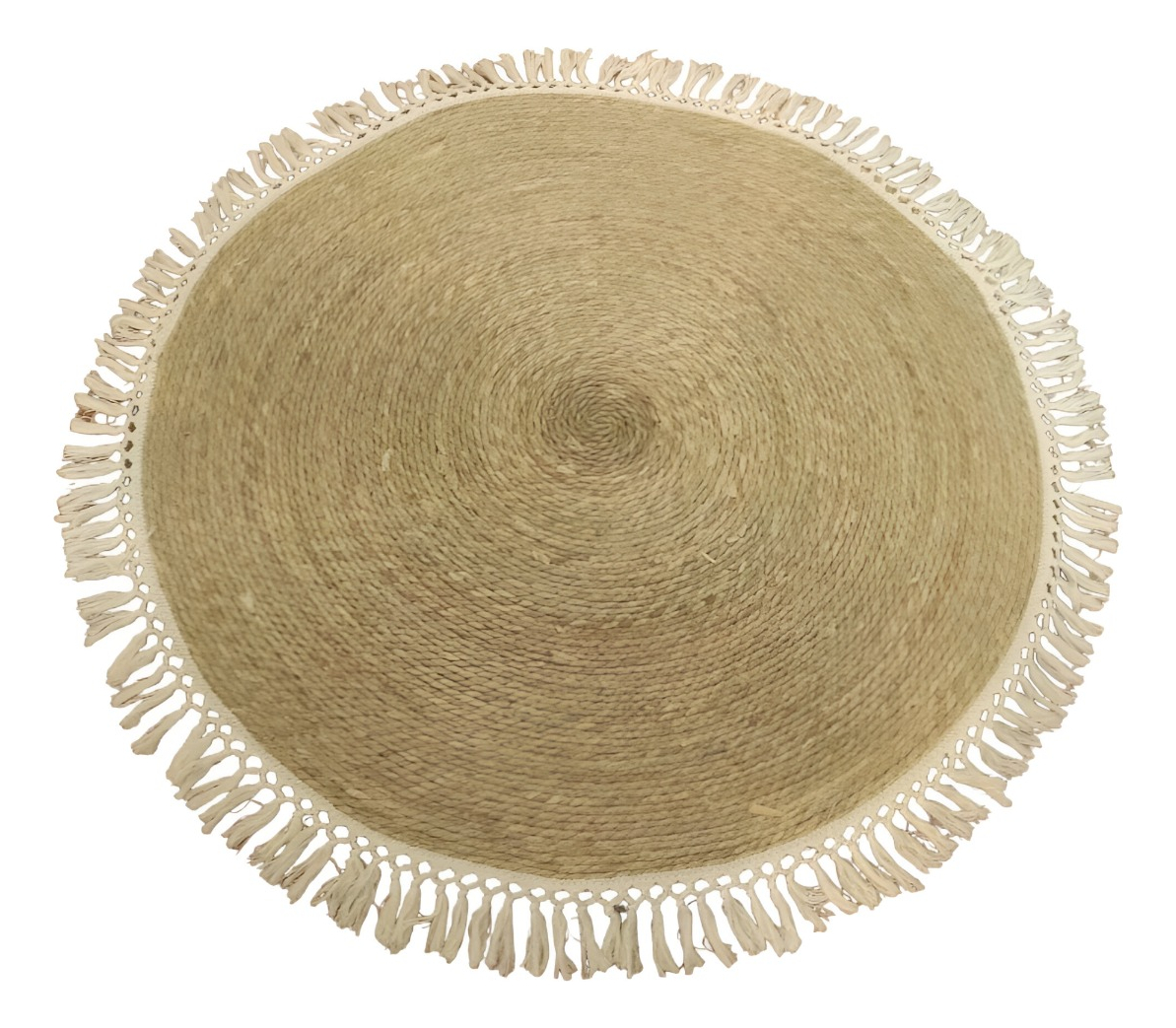 ALFOMBRA YUTE FIBRA NATURAL REDONDA DECORACIÓN 120CM JHN - 1