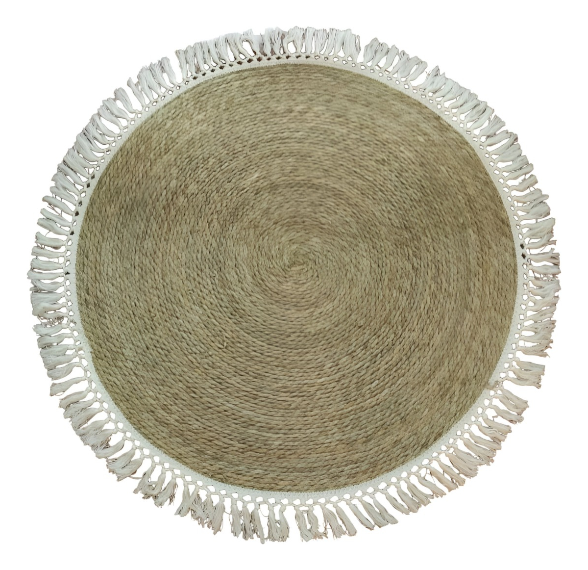 ALFOMBRA YUTE FIBRA NATURAL REDONDA DECORACIÓN 120CM JHN - 2