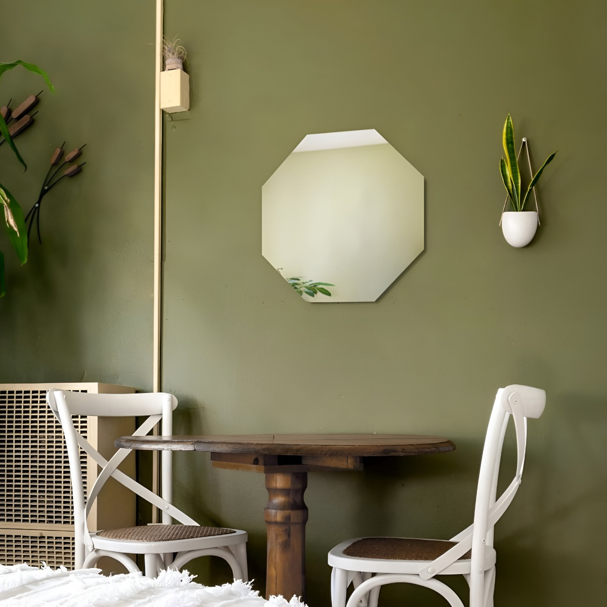 ESPEJO PARED OCTAGONAL BISELADO GEOMÉTRICO DECORATIVO JHN - 5
