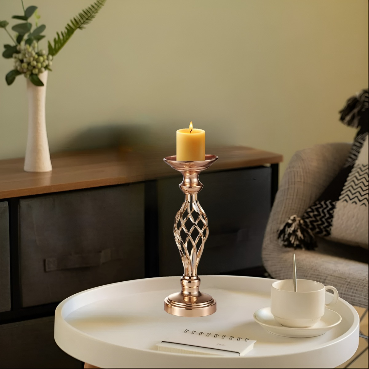PORTAVELAS CENTRO MESA CANDELABRO DECORACIÓN 38CM JHN - 6