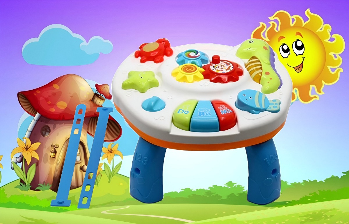 JUGUETE DIDÁCTICO MESA APRENDIZAJE MUSICAL 2 EN 1 NIÑOS JHN MULTICOLOR - 7