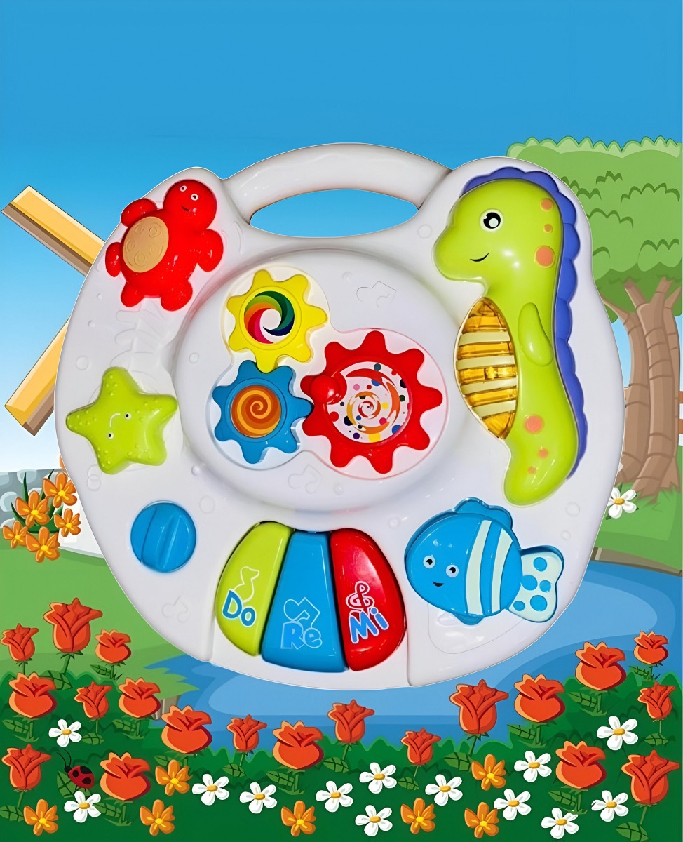 JUGUETE DIDÁCTICO MESA APRENDIZAJE MUSICAL 2 EN 1 NIÑOS JHN MULTICOLOR - 10