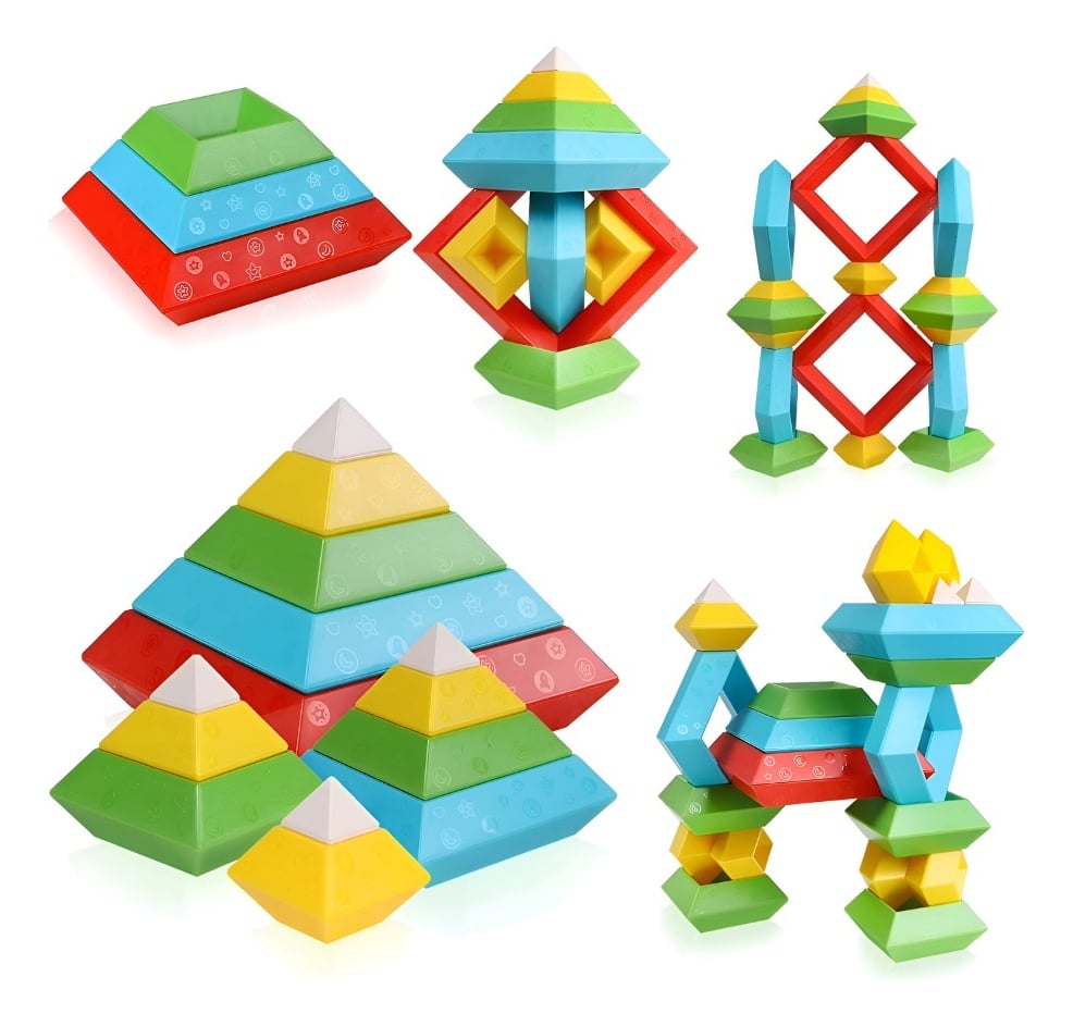 JUGUETE CONSTRUCCIÓN MULTICOLOR CREATIVIDAD EDUCATIVO ROMPECABEZA JHN - 1
