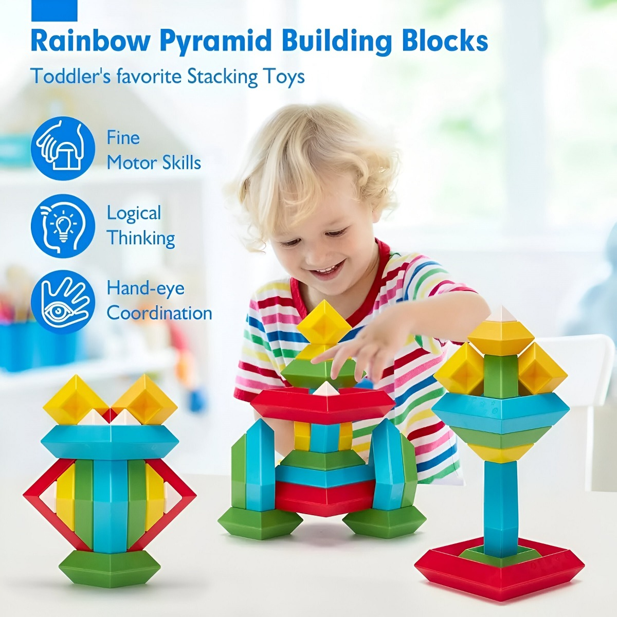 JUGUETE CONSTRUCCIÓN MULTICOLOR CREATIVIDAD EDUCATIVO ROMPECABEZA JHN - 8