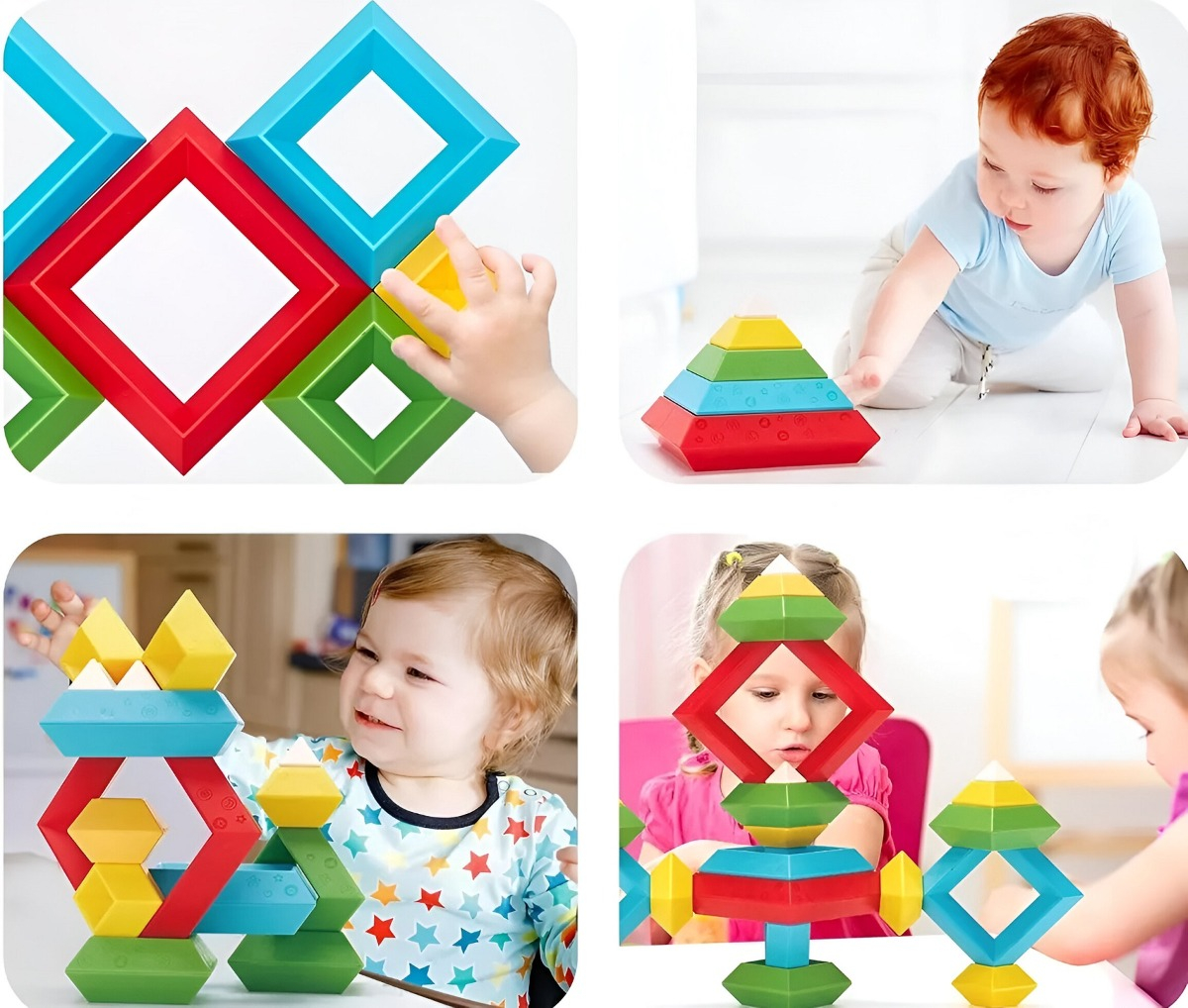 JUGUETE CONSTRUCCIÓN MULTICOLOR CREATIVIDAD EDUCATIVO ROMPECABEZA JHN - 9