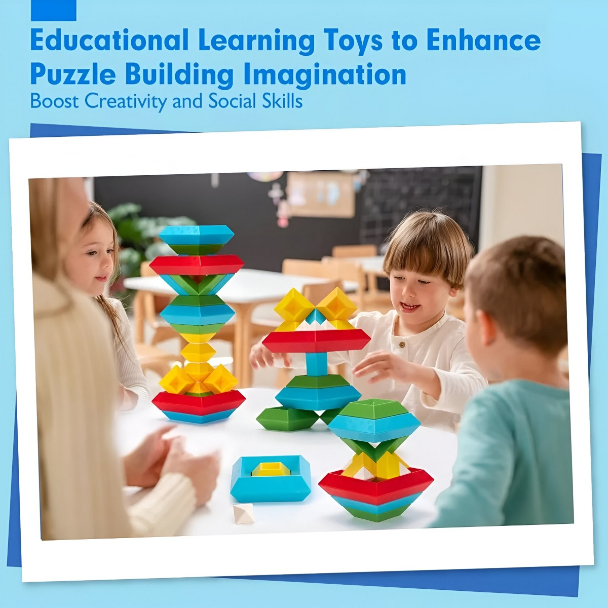 JUGUETE CONSTRUCCIÓN MULTICOLOR CREATIVIDAD EDUCATIVO ROMPECABEZA JHN - 10