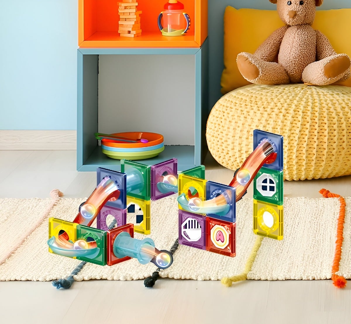 JUGUETE CONSTRUCCIÓN MULTICOLOR CREATIVO 3D MAGNÉTICO 40 PIEZAS JHN - 4