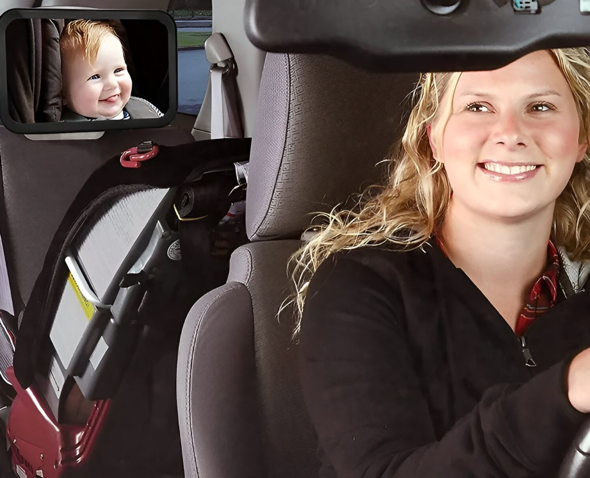 ESPEJO RETROVISOR MULTICOLOR BEBÉ AUTO SEGURIDAD ASIENTO AJUSTABLE JHN - 4