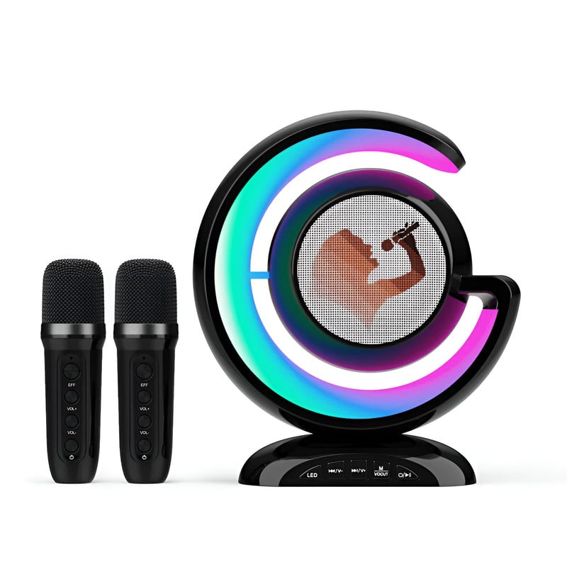 MINI KARAOKE PORTATIL PARA NIÑOS MICROFONOS BLT MUSICA - 3