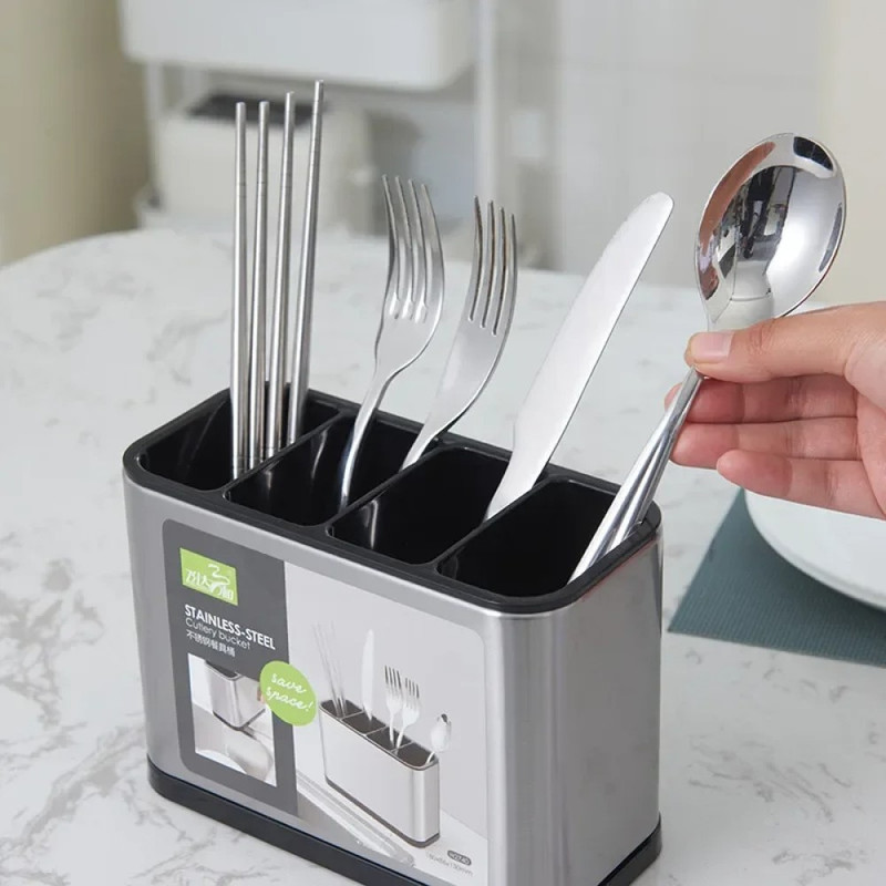 SET 2 ORGANIZADOR CUBIERTOS ESCURRIDOR UTENSILIOS COCINA LAU - 8