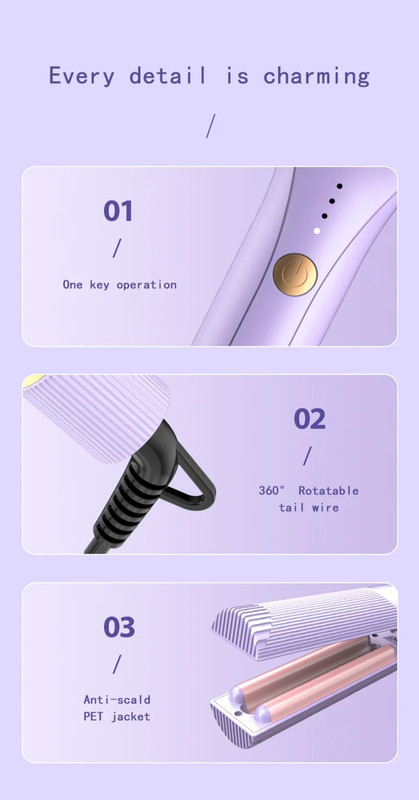 RIZADOR ONDULADOR CABELLO PROFESIONAL MUJER SPA HOGAR LAU - 5