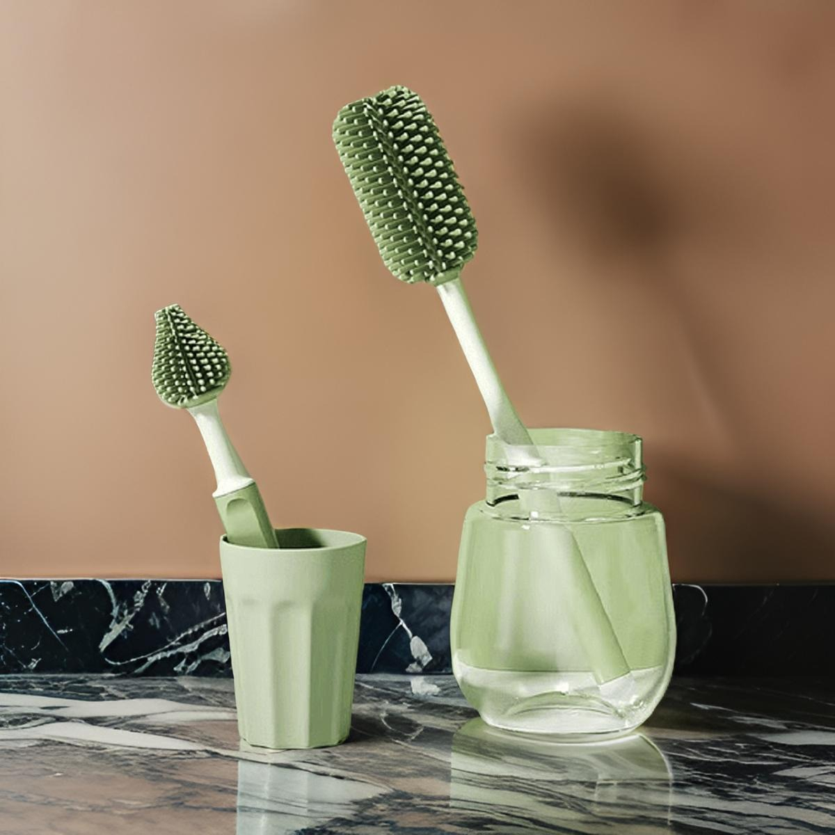 CEPILLO SET 3 SILICONA LIMPIA MAMADERA BIBERÓN BEBÉ LAU - 8
