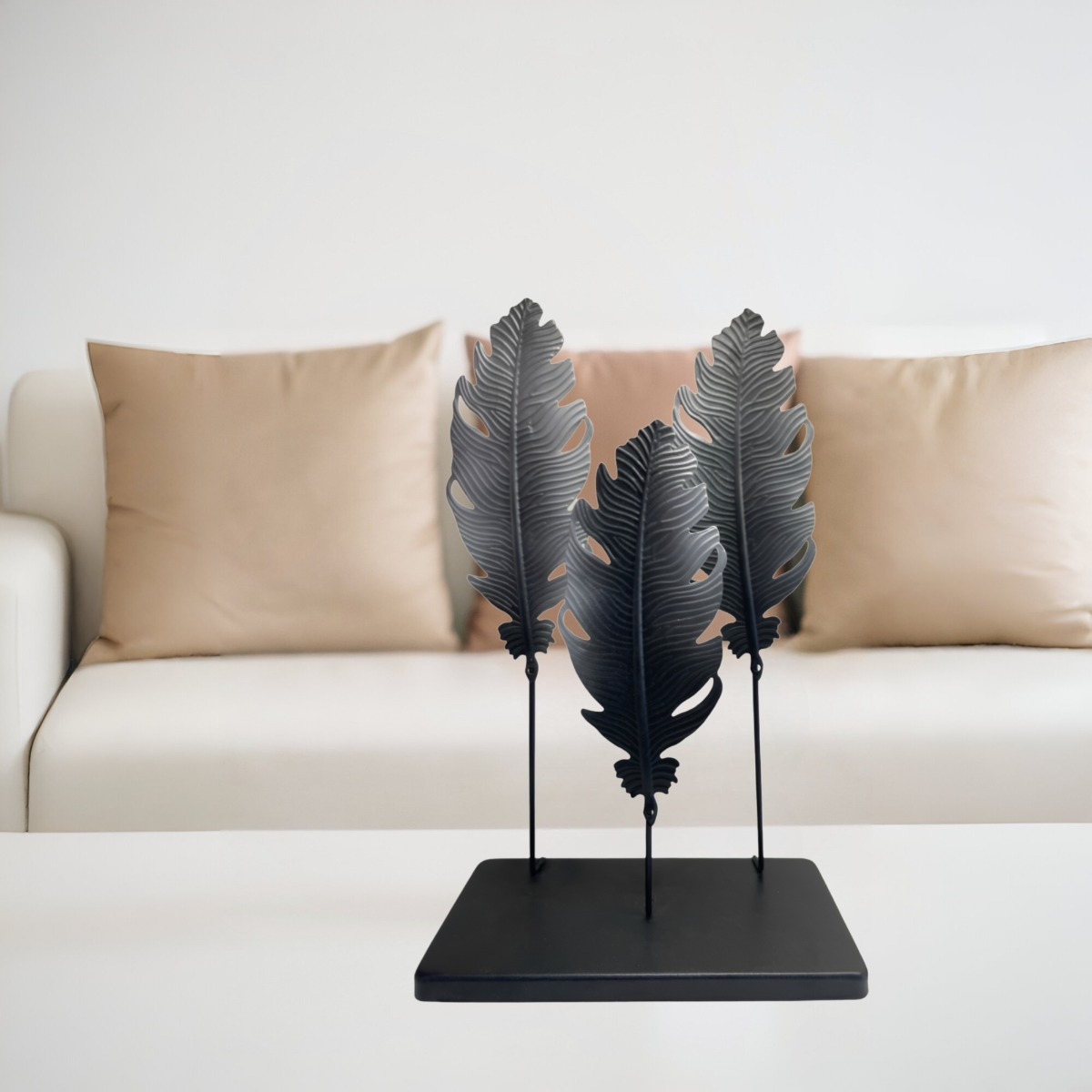 ESCULTURA HOJAS ESTILO EUROPEO DECORACIÓN HOGAR CREATIVA JHN - 7