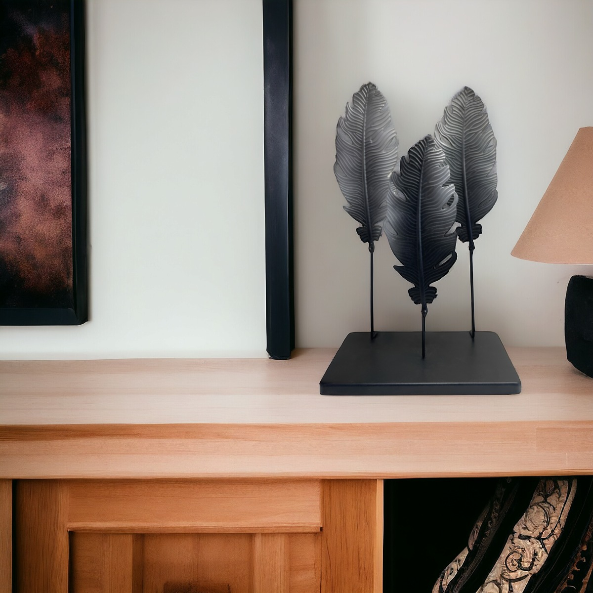 ESCULTURA HOJAS ESTILO EUROPEO DECORACIÓN HOGAR CREATIVA JHN - 10