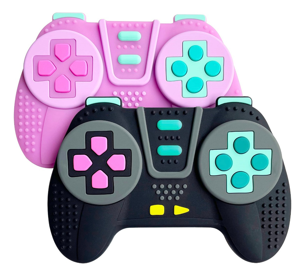 MORDEDOR SET 3 SILICONA FORMA JOYSTICK SENSORIAL BEBÉ LAU - 1